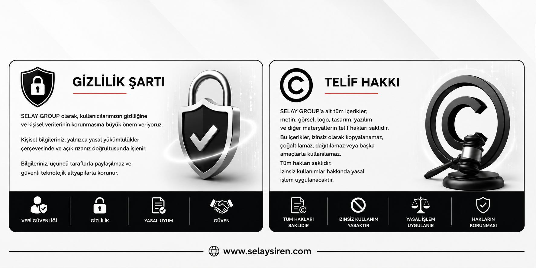 Gizlilik Şartı ve Telif Hakkı
